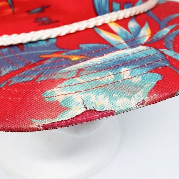 Vintage San Diego Hawaiian Print Summer Tropical Floral Rope Snapback Hat Cap - Picture 3 of 9